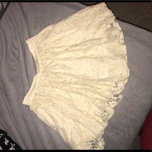 Cream lace skirt